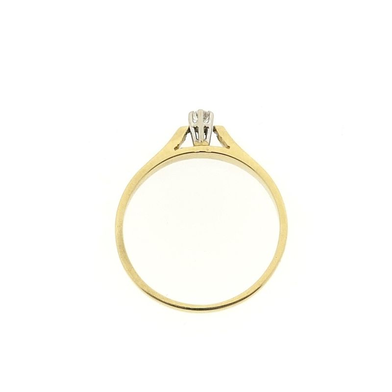 Image 5 of Gold solitaire ring with diamond | 0.07 ct.