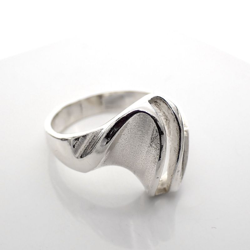 Image 1 of Silver ring with organic design