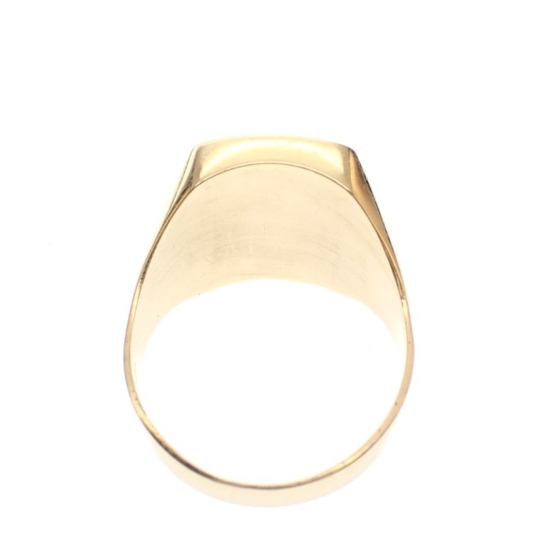 Image 3 of Large gold men's signet ring with onyx