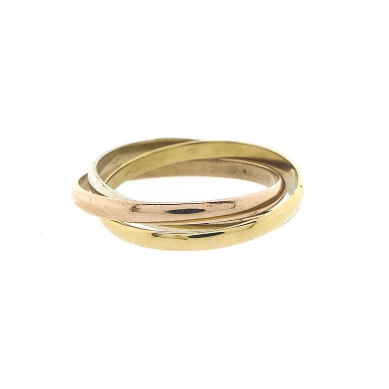 Image 6 of Tricolor gold trinity ring