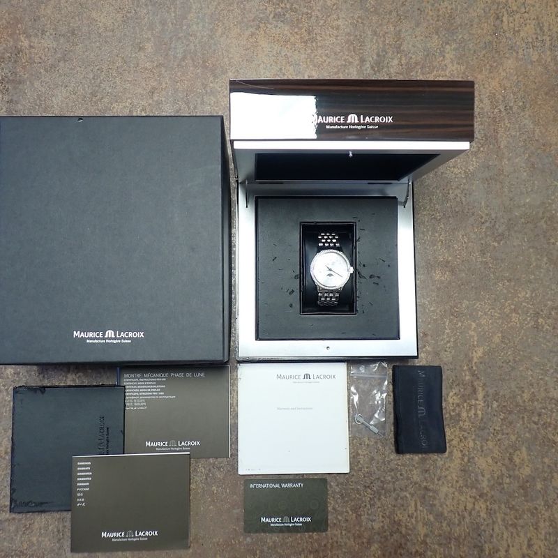 Image 5 of Maurice Lacroix Les Classiques Moonphase; Automatic watch with diamonds