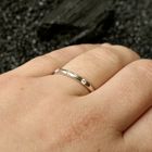 Image 12 of White gold sliding ring with diamond | 0.045 ct.