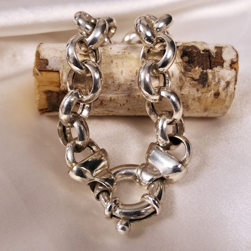 Image 2 of Silver jasseron link bracelet