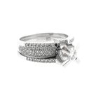 Image 8 of White gold ring with diamonds; Approx. 0.79 ct.