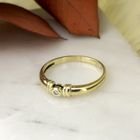 Image 2 of Gold solitaire ring with diamond | 0.01 ct.