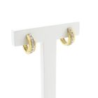 Image 3 of Gold earrings with diamond; 0.06 ct. | Ø 13.9 mm
