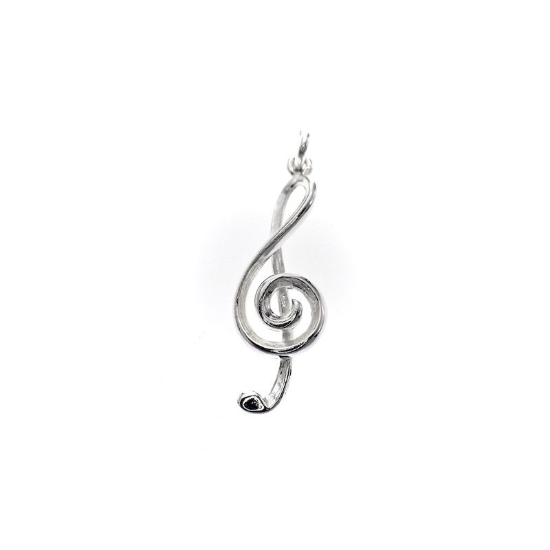 Image 1 of Silver charm; G-clef