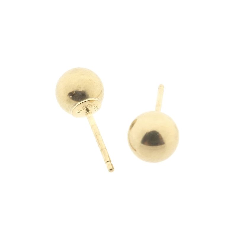 Image 6 of Gold stud earrings | Ball