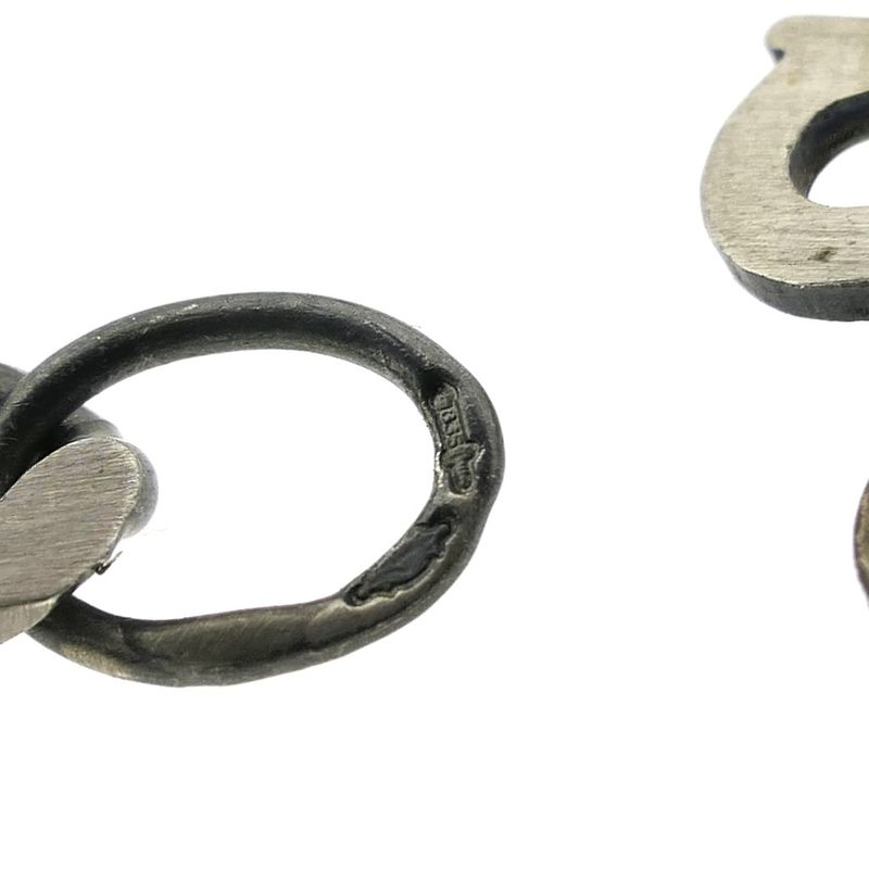 Image 6 of Silver robust gourmet link bracelet with engraving plate | 20 cm