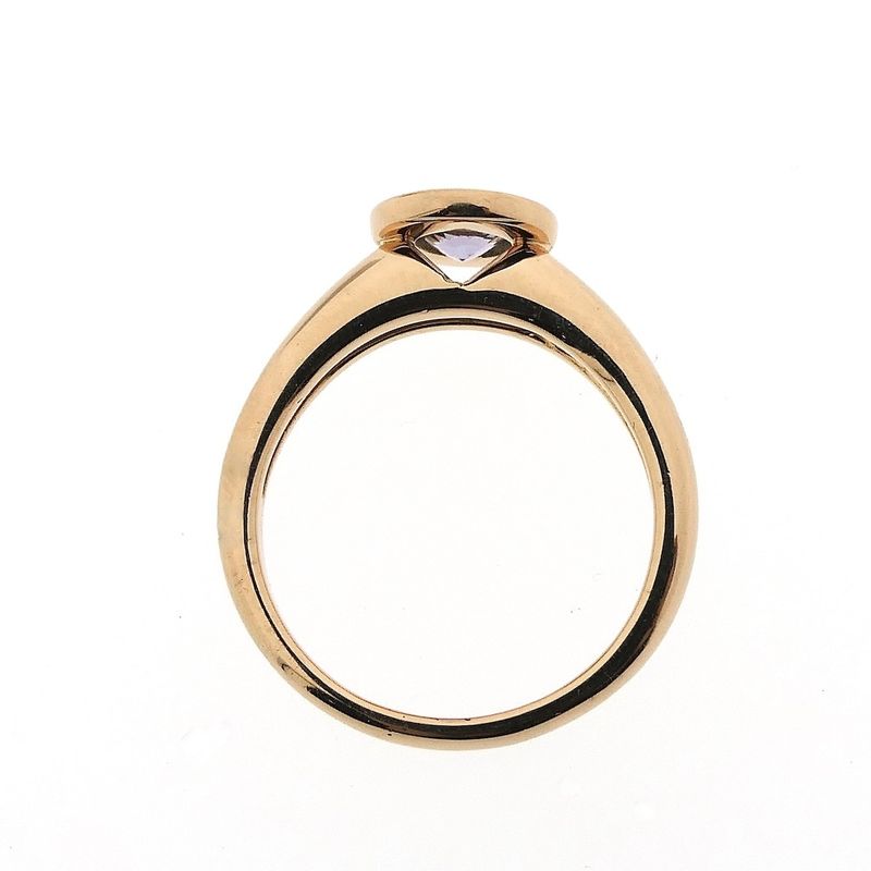 Image 3 of Rose gold 'Sushi' ring set with aquamarine | Bron Jewelry