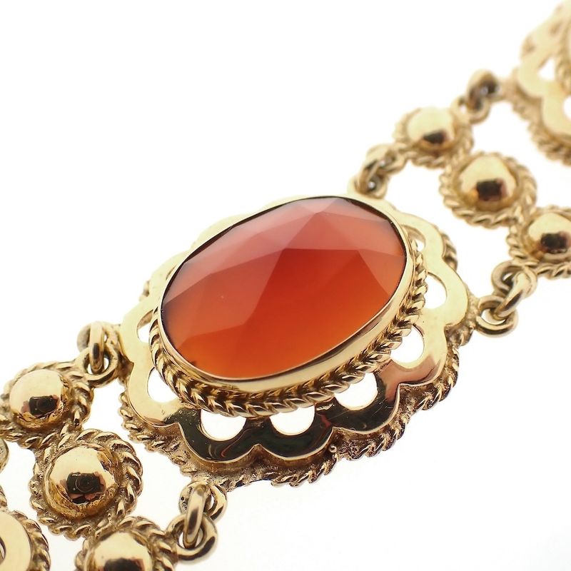 Image 7 of Antique gold bracelet with carnelian