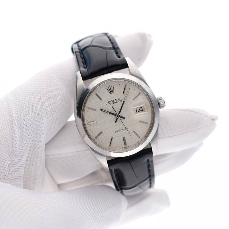 Image 9 of Rolex Oysterdate Precision 'Linen' 34mm 6694; Vintage Watch