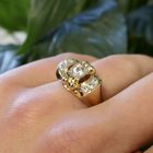 Image 7 of 18 carat bicolor gold ring with zirconia