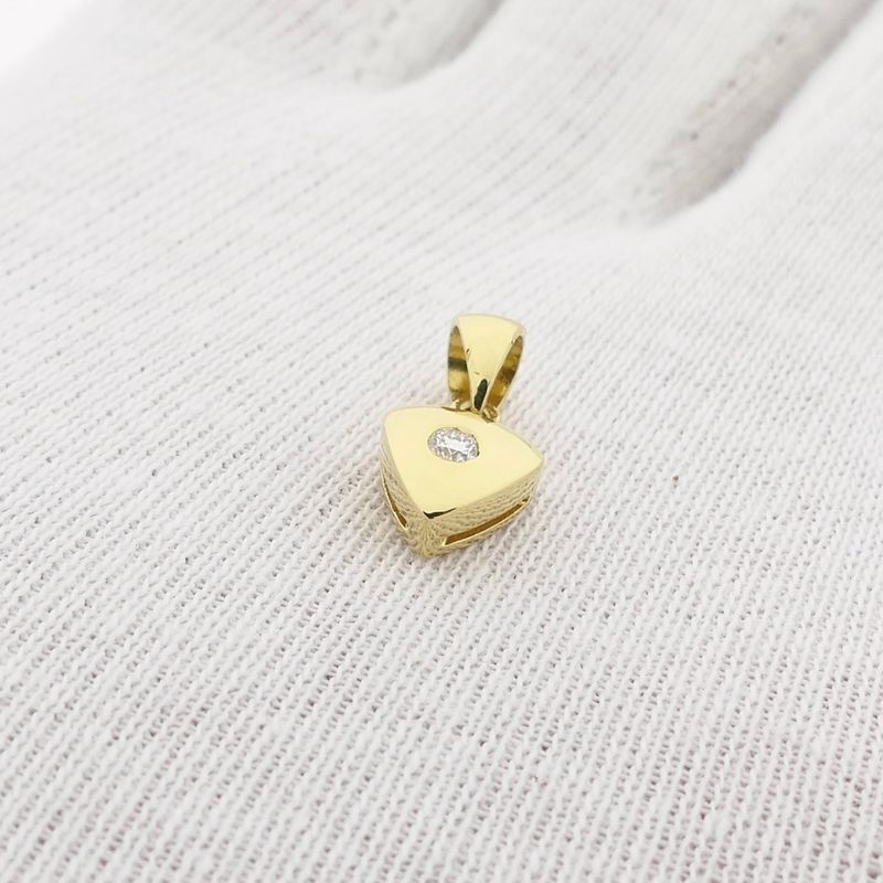 Image 10 of Gold Pendant with Diamond; 0.05 ct.