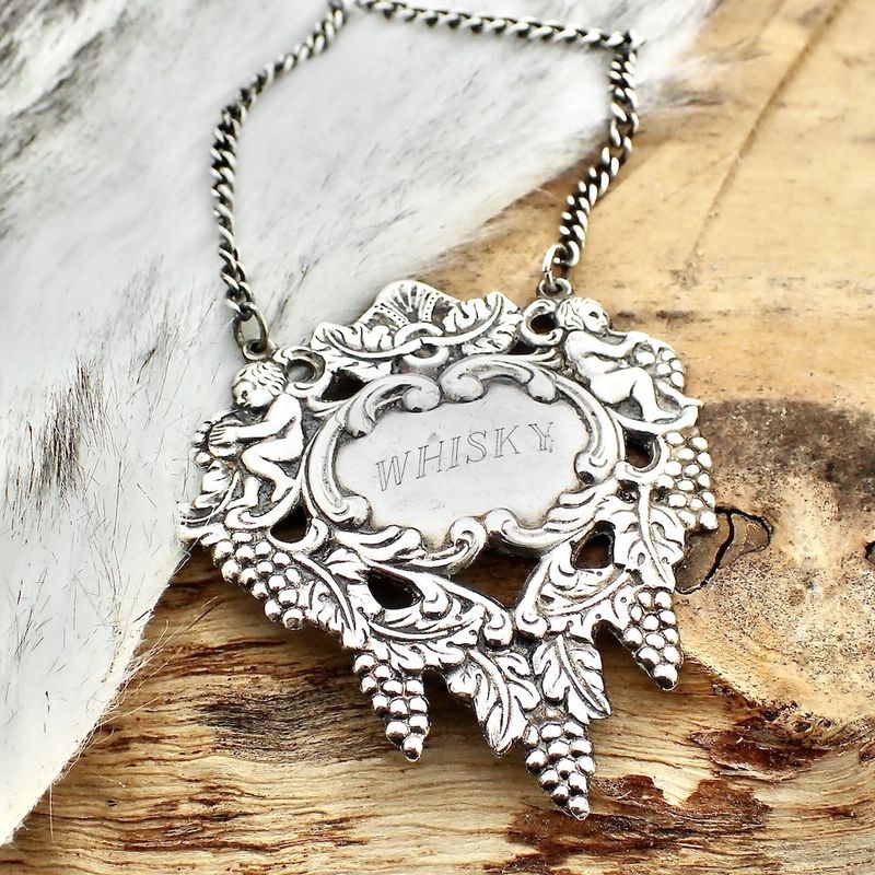 Image 3 of Silver bottle pendant for whisky | Vintage