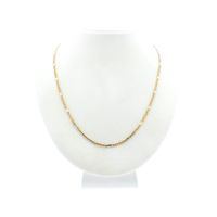 Two-tone gold Figaro link chain