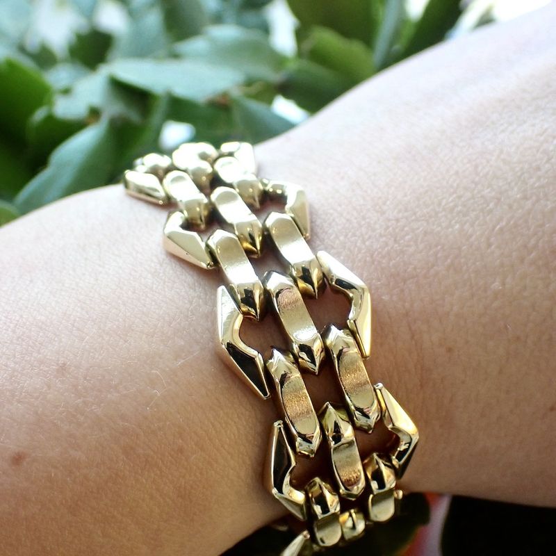 Image 9 of Vintage gold fantasy link bracelet