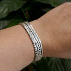 Image 9 of White gold herringbone link bracelet