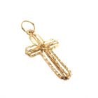 Image 2 of 18-karat gold pendant with an openwork cross and corpus | Vintage