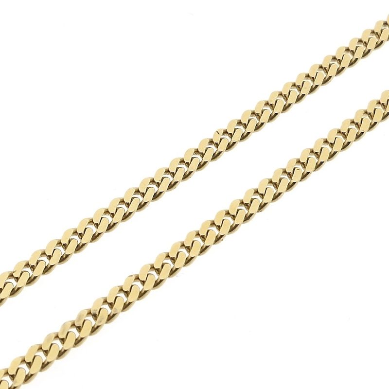 Image 6 of 8-karat flat gourmet link chain | 50 cm