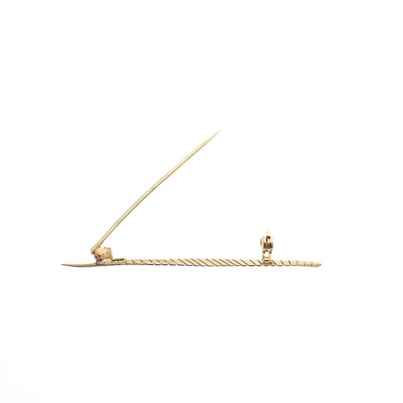 Image 5 of Vintage gold brooch of a feather