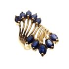 Image 6 of 22 carat gold cocktail ring with sapphire