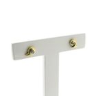 Image 2 of Gold stud earrings with zirconia