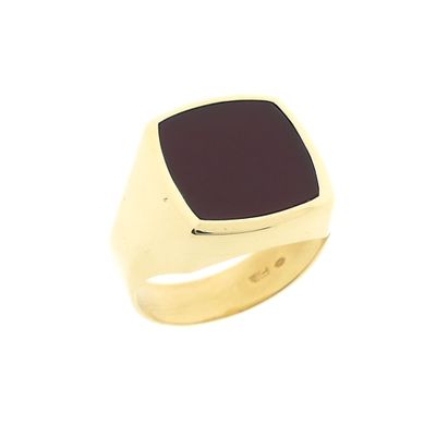 Image 1 of Gold signet ring with carnelian