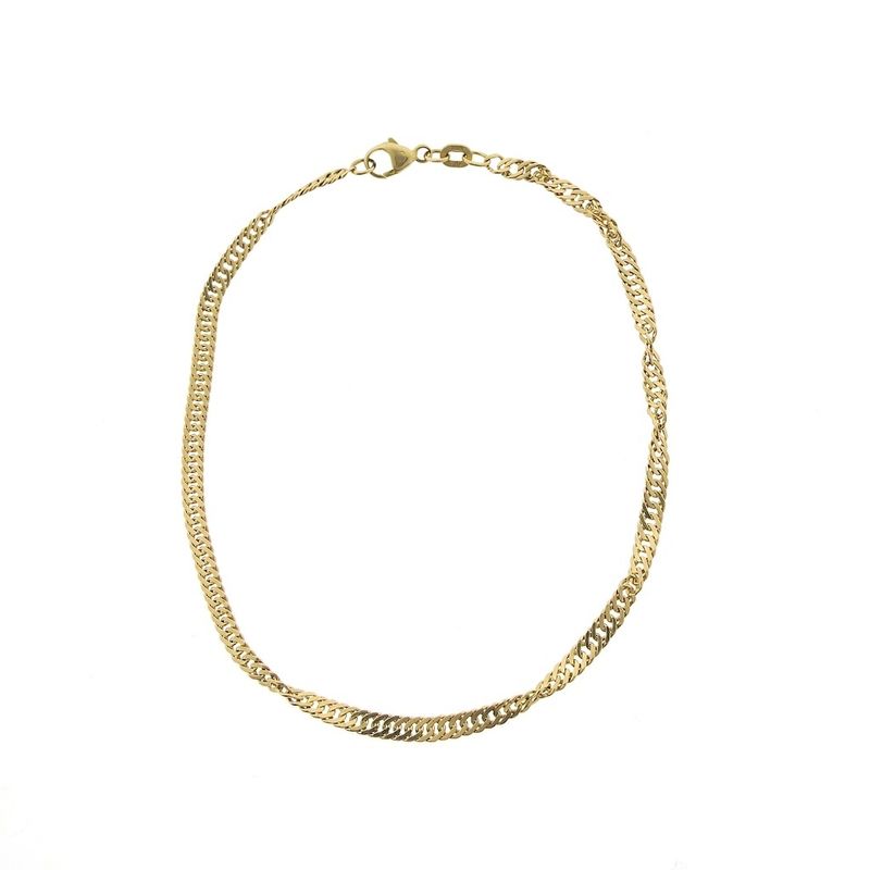 Image 3 of Gold twisted link bracelet | 21.5 cm