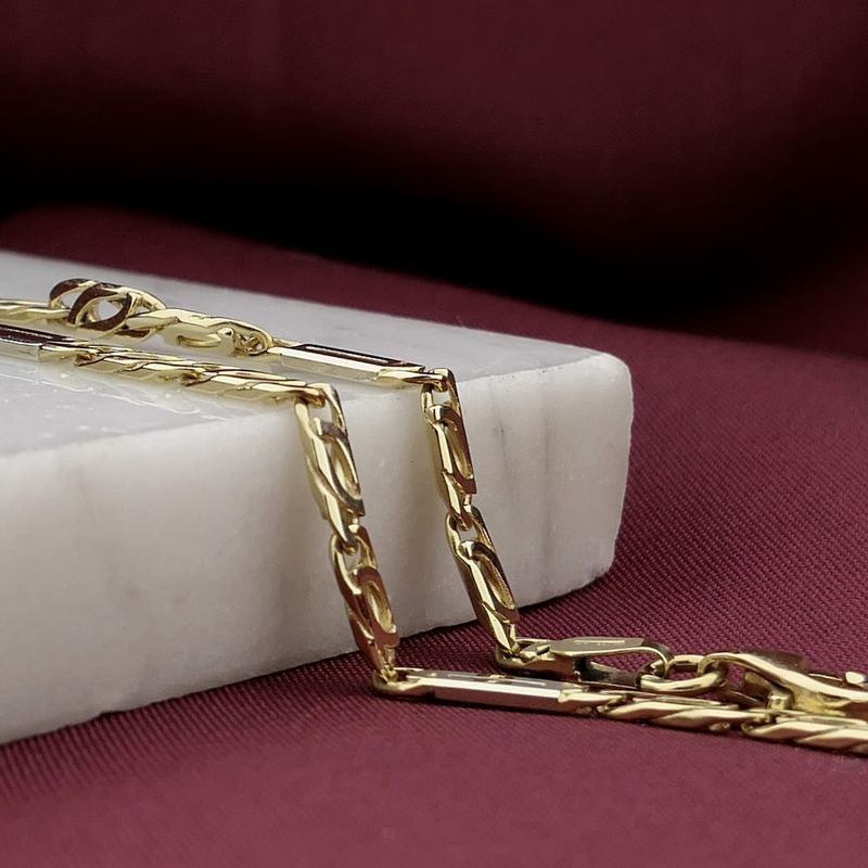 Image 2 of Two-tone gold fantasy link bracelet