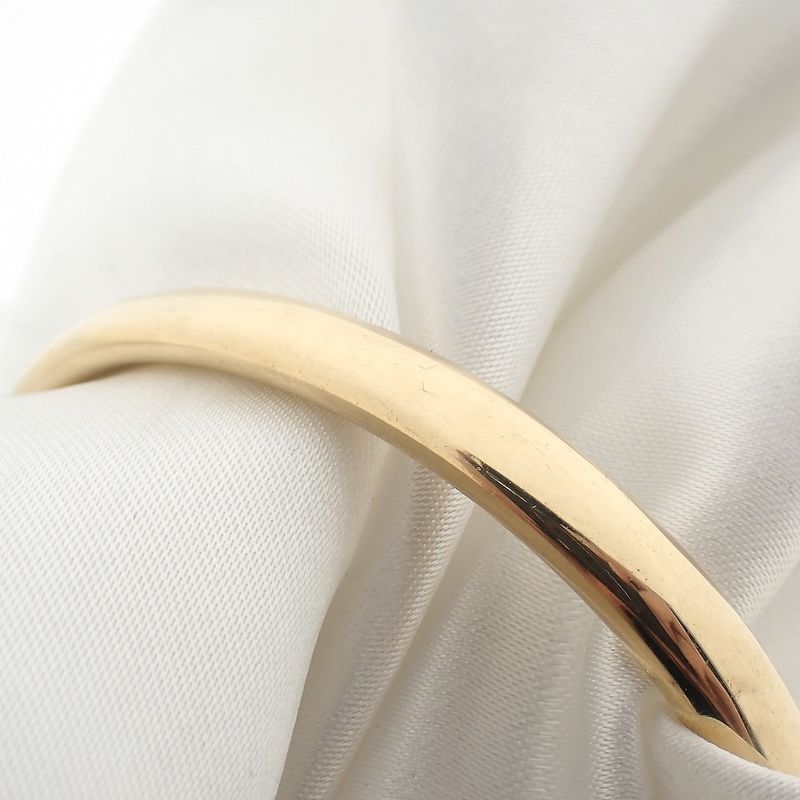 Image 6 of Gold smooth slave bracelet | Ø 64 mm