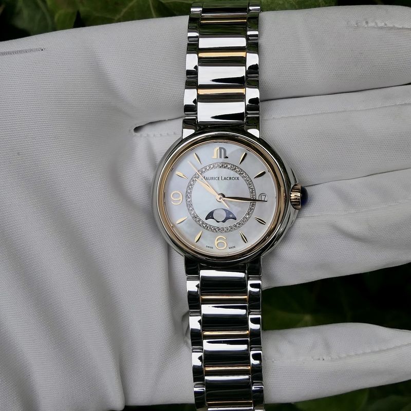Image 13 of Maurice Lacroix Fiaba FA1084; Bi-color women's watch with diamonds and moon phase