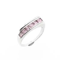 Silver Ring with Pink Zirconia