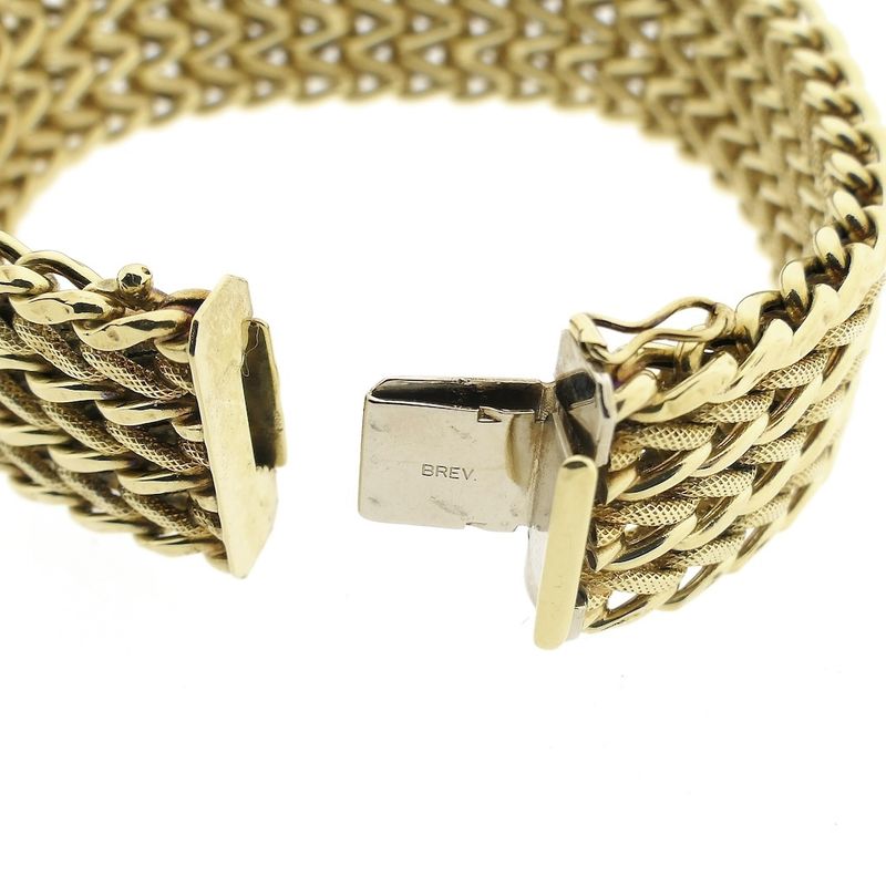 Image 4 of Wide gold link bracelet