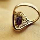 Image 4 of 18K Gold Ring with Amethyst | Vintage