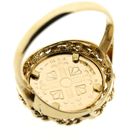 Image 6 of Gold ring with coin; John F. Kennedy