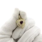 Image 6 of 18-karat gold pendant with ruby and diamond | approx. 0.72 ct.