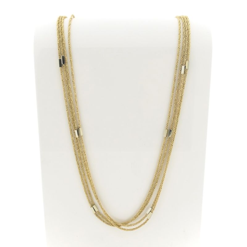 Image 1 of Two-tone gold fantasy link chain