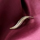 Image 7 of Vintage gold feather brooch