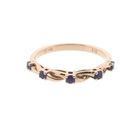 Image 3 of Rose gold braided ring with amethyst