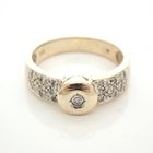 Image 4 of Gold ladies ring with diamonds; 0.35 ct.
