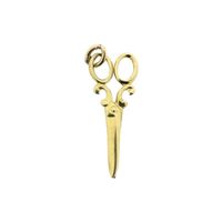Gold pendant of scissors