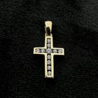 Image 2 of Gold pendant of a cross with zirconia