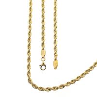 Gold twisted link chain