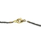 Image 3 of Black diamond bead necklace with gold clasp