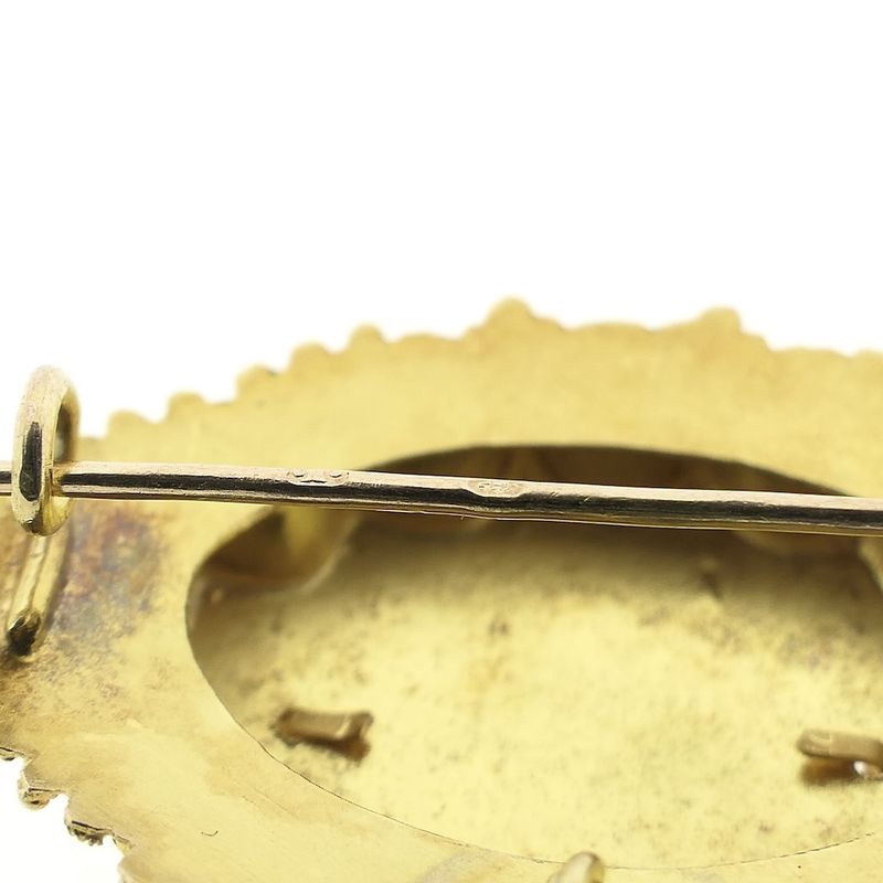 Image 4 of Antique gold brooch of a hat bell