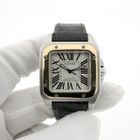 Image 8 of Cartier Santos 100 'Medium' Automatic 2878; 18k rose gold/steel watch
