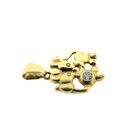 Image 3 of Gold pendant of two mice with zirconia