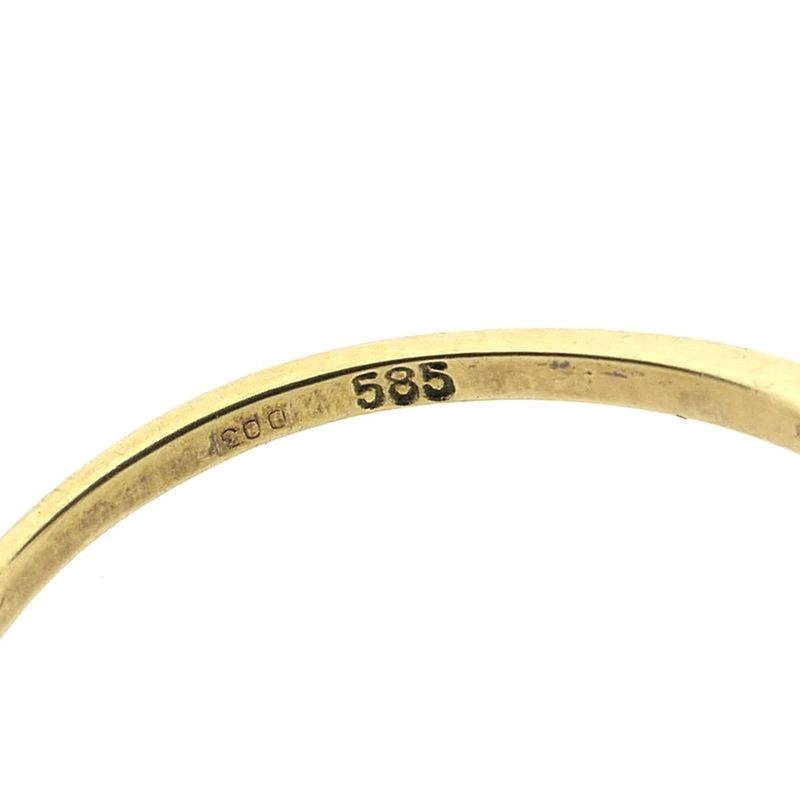 Image 6 of Gold ring with pearl and diamond | 0.03 ct.