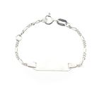 Image 1 of Silver Figaro children's bracelet with engraving plate